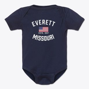 Everett Missouri Patriot Baby Onesie
