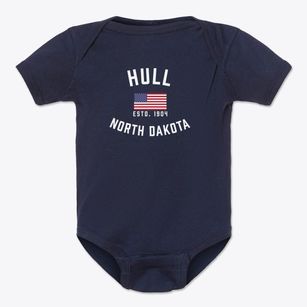 Hull North Dakota Patriot Baby Onesie