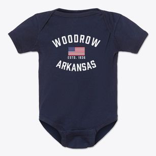 Woodrow Arkansas Patriot Baby Onesie