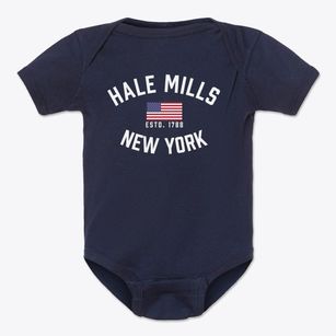 Hale Mills New York Patriot Baby Onesie