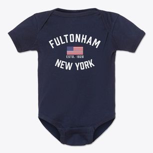 Fultonham New York Patriot Baby Onesie