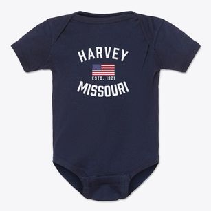 Harvey Missouri Patriot Baby Onesie