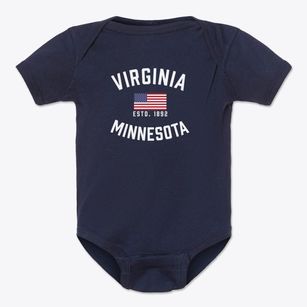 Virginia Minnesota Patriot Baby Onesie