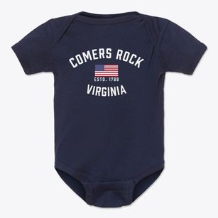 Comers Rock Virginia Patriot Baby Onesie