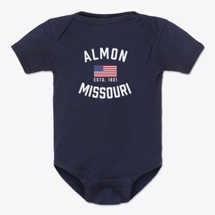 Almon Missouri Patriot Baby Onesie