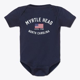 Myrtle Head North Carolina Patriot Baby Onesie