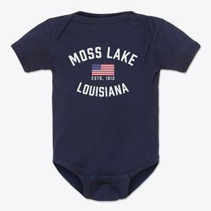 Moss Lake Louisiana Patriot Baby Onesie