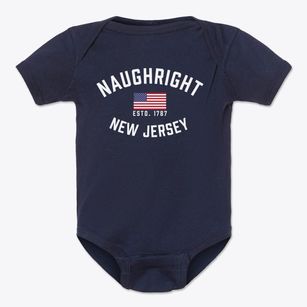 Naughright New Jersey Patriot Baby Onesie