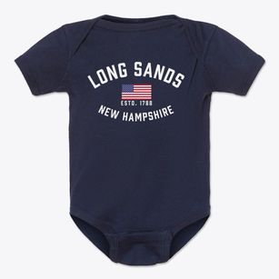 Long Sands New Hampshire Patriot Baby Onesie