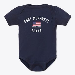 Fort Mckavett Texas Patriot Baby Onesie