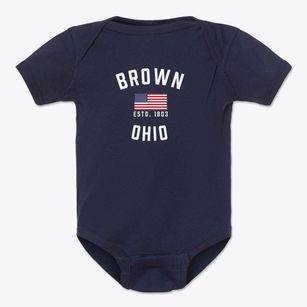 Brown Ohio Patriot Baby Onesie