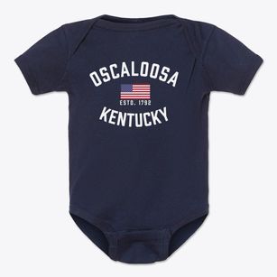 Oscaloosa Kentucky Patriot Baby Onesie