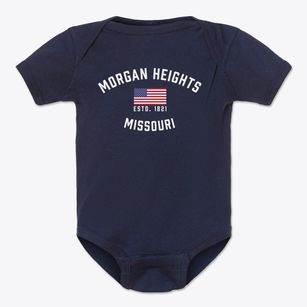 Morgan Heights Missouri Patriot Baby Onesie