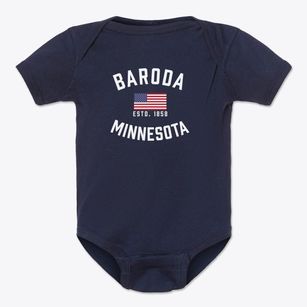 Baroda Minnesota Patriot Baby Onesie