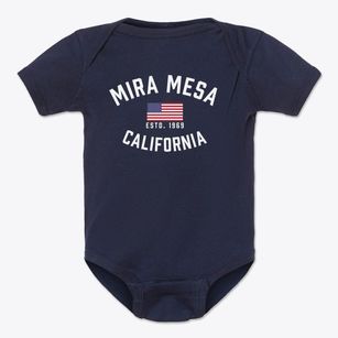 Mira Mesa California Patriot Baby Onesie