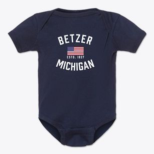 Betzer Michigan Patriot Baby Onesie