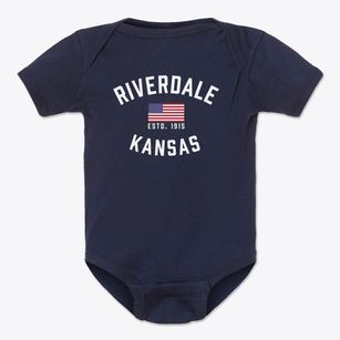 Riverdale Kansas Patriot Baby Onesie