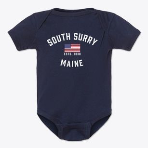 South Surry Maine Patriot Baby Onesie