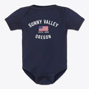 Sunny Valley Oregon Patriot Baby Onesie