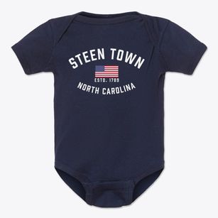 Steen Town North Carolina Patriot Baby Onesie