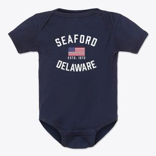 Seaford Delaware Patriot Baby Onesie