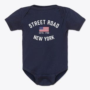 Street Road New York Patriot Baby Onesie