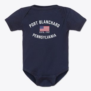 Port Blanchard Pennsylvania Patriot Baby Onesie