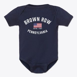 Brown Row Pennsylvania Patriot Baby Onesie