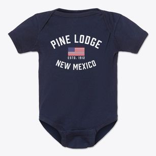 Pine Lodge New Mexico Patriot Baby Onesie