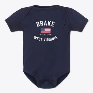 Brake West Virginia Patriot Baby Onesie