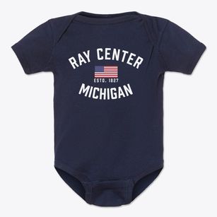 Ray Center Michigan Patriot Baby Onesie