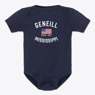 Geneill Mississippi Patriot Baby Onesie
