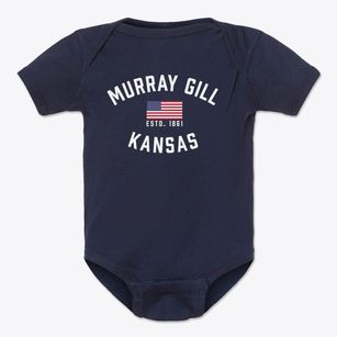 Murray Gill Kansas Patriot Baby Onesie