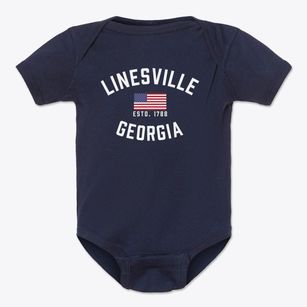 Linesville Georgia Patriot Baby Onesie