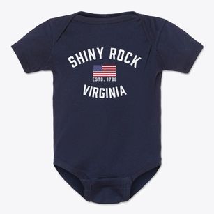 Shiny Rock Virginia Patriot Baby Onesie