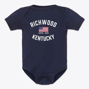 Richwood Kentucky Patriot Baby Onesie