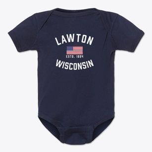Lawton Wisconsin Patriot Baby Onesie