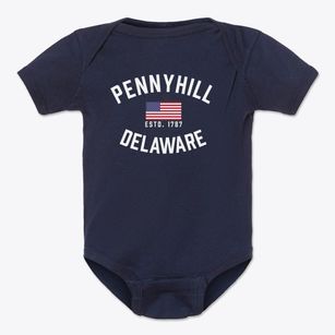 Pennyhill Delaware Patriot Baby Onesie