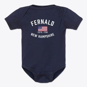 Fernald New Hampshire Patriot Baby Onesie