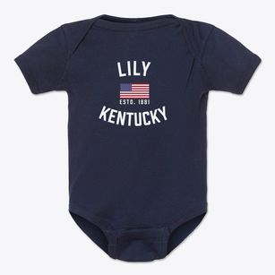 Lily Kentucky Patriot Baby Onesie