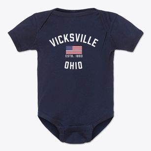Vicksville Ohio Patriot Baby Onesie