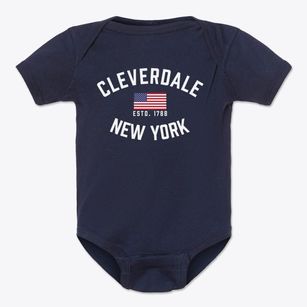 Cleverdale New York Patriot Baby Onesie
