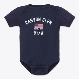 Canyon Glen Utah Patriot Baby Onesie