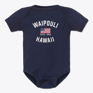 Waipouli Hawaii Patriot Baby Onesie