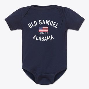 Old Samuel Alabama Patriot Baby Onesie