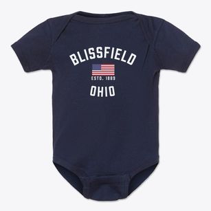 Blissfield Ohio Patriot Baby Onesie
