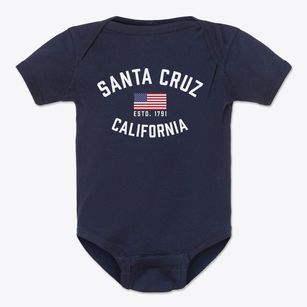 Santa Cruz California Patriot Baby Onesie