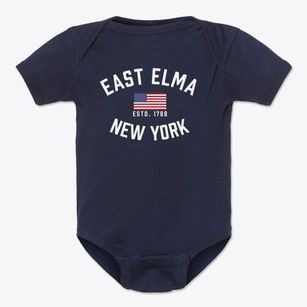 East Elma New York Patriot Baby Onesie