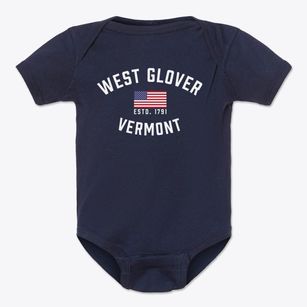 West Glover Vermont Patriot Baby Onesie