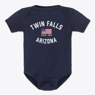 Twin Falls Arizona Patriot Baby Onesie